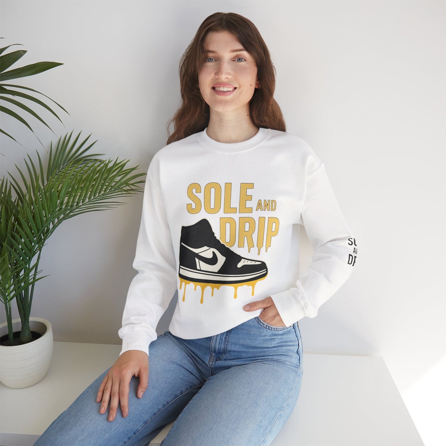 Sole and Drip Sweatshirt — Sneaker Graphic Shirt with 'SOLE AND DRIP' Design