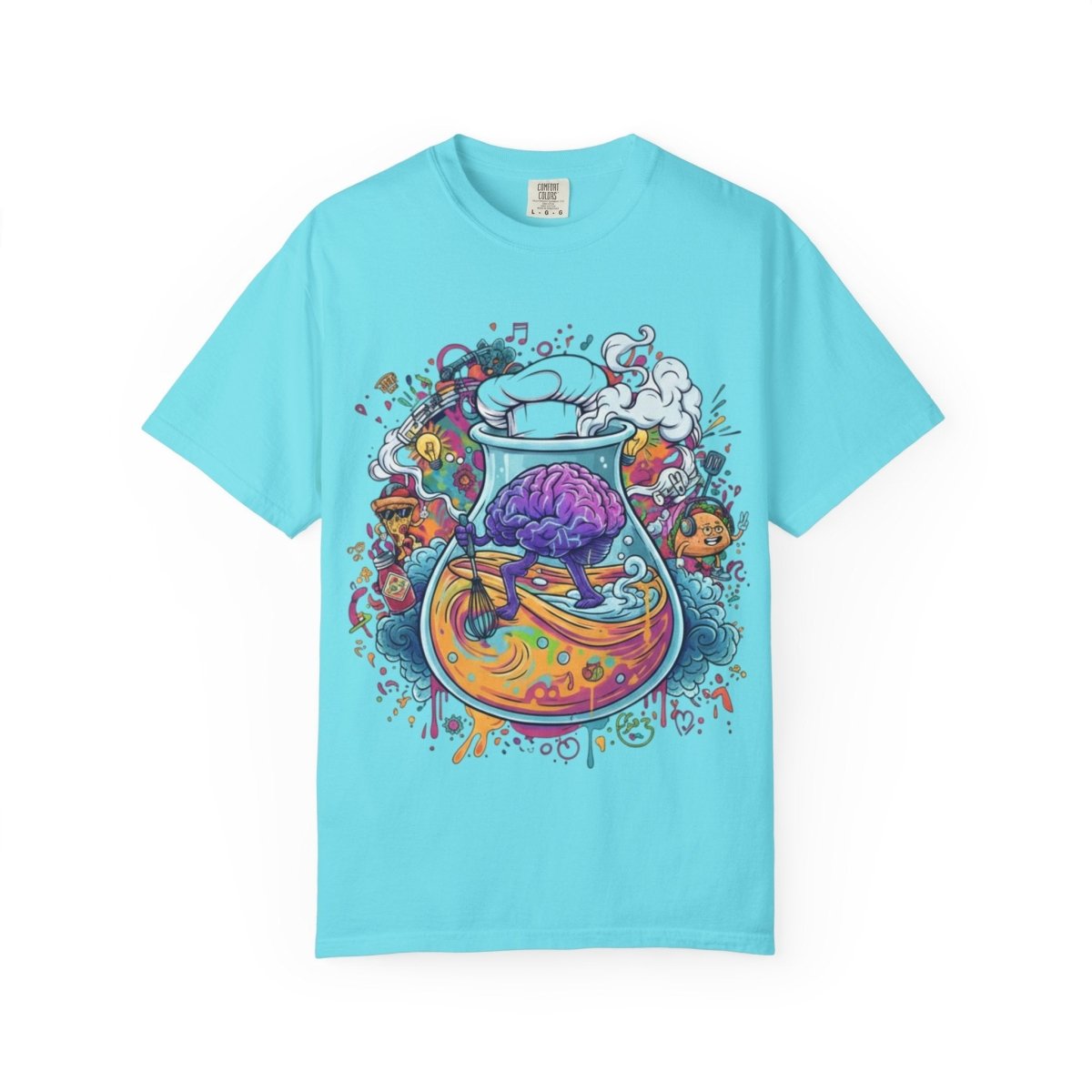 "Let Me Cook" T-Shirt — Colorful Chef Brain Illustration - Sole & Drip