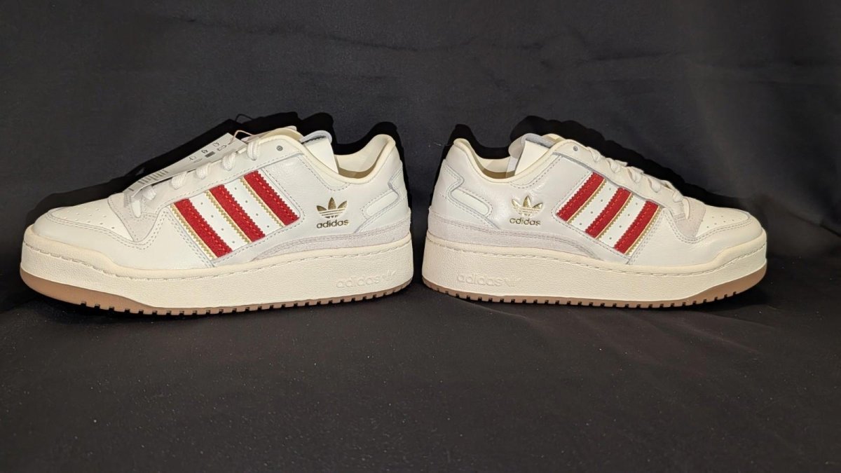 Adidas Forum Bold Stripes Red White Women's Size 6.5 JH7951 - Sole & Drip