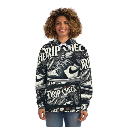 Drip Check Sneaker Hoodie — All-Over Print Streetwear