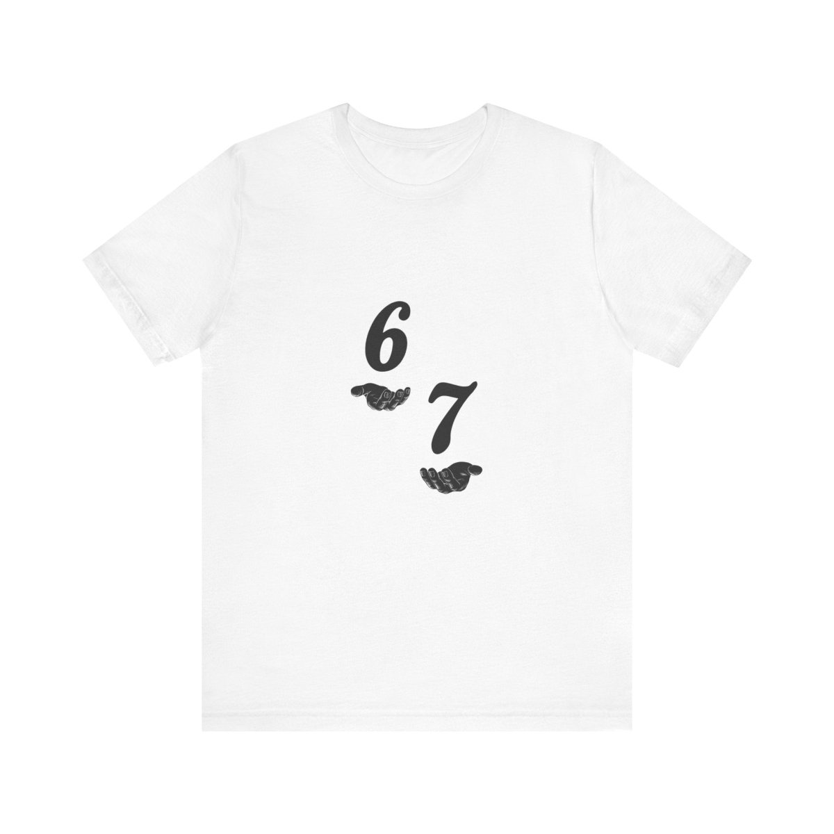 6 7 W hands Tee — Minimal 6 7 w/hands Graphic T-Shirt - Sole & Drip