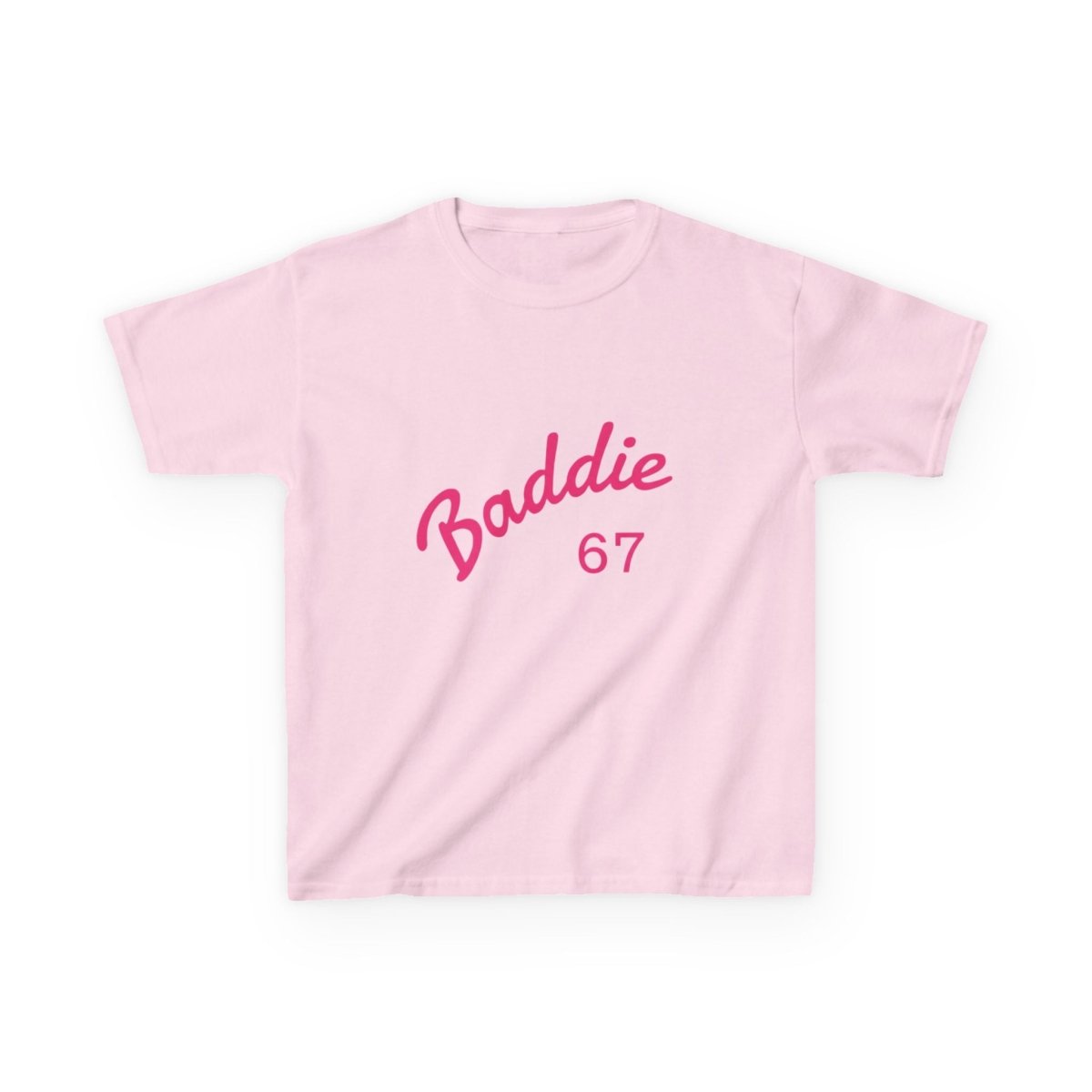 Kids Tee — Pink “Baddie 67” Front & “Slay” Back Graphic - Sole & Drip