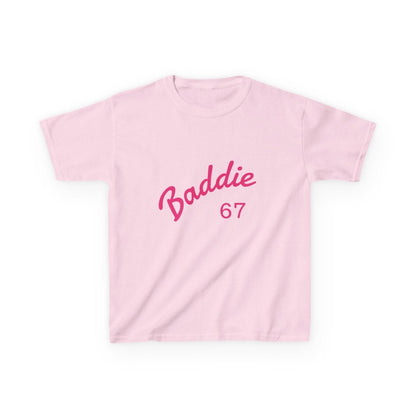 Kids Tee — Pink “Baddie 67” Front & “Slay” Back Graphic - Sole & Drip