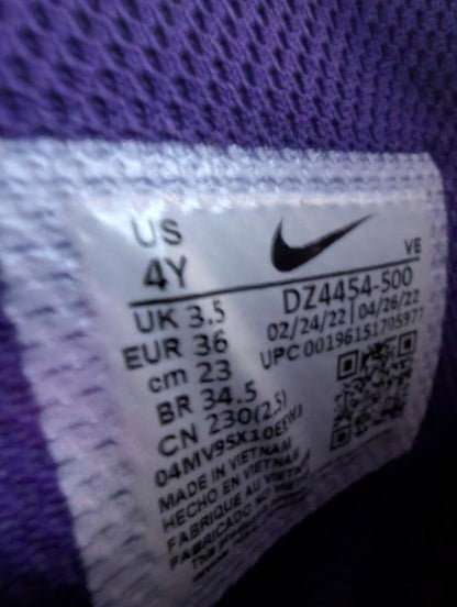 Nike Dunk High GS "Lakers" Purple Gold Size 4Y Used VGC DZ4454 - 500 No Box - Sole & Drip