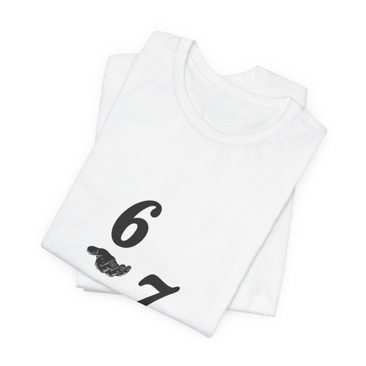 6 7 W hands Tee — Minimal 6 7 w/hands Graphic T-Shirt - Sole & Drip