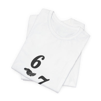 6 7 W hands Tee — Minimal 6 7 w/hands Graphic T-Shirt - Sole & Drip