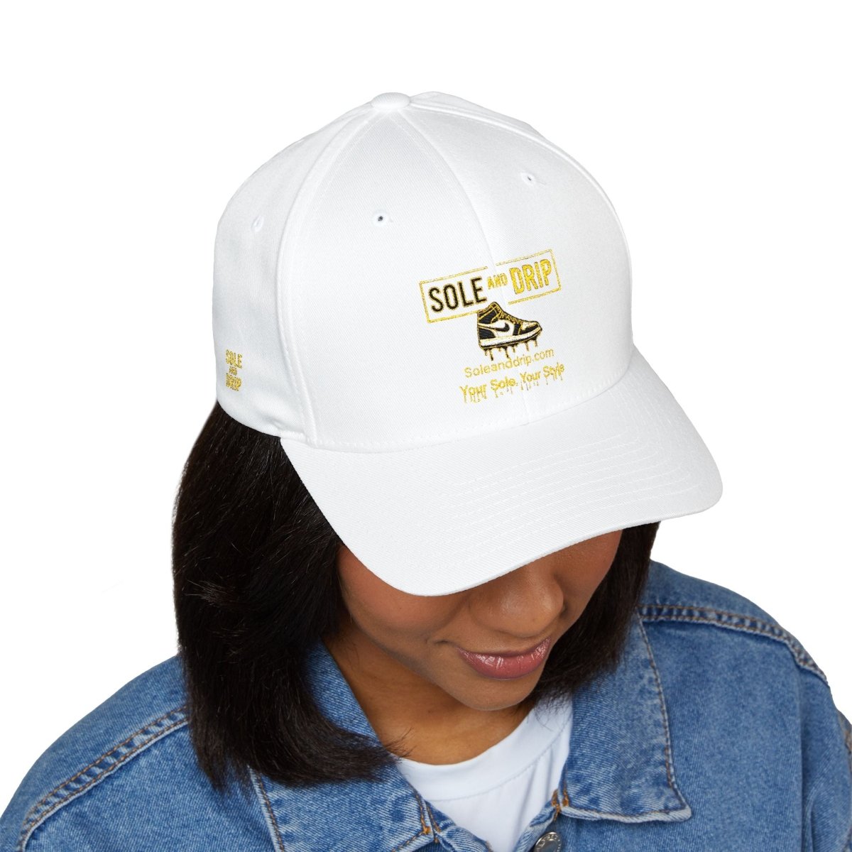 Embroidered 'Sole and Drip' Sneaker Lover Cap — Closed - Back Structured Hat - Sole & Drip