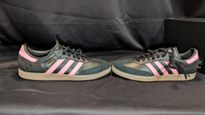 NEW NIB Adidas Samba OG Messi "Inter Miami" Black Pink Size 10 JP7845 Gum Sole - Sole & Drip