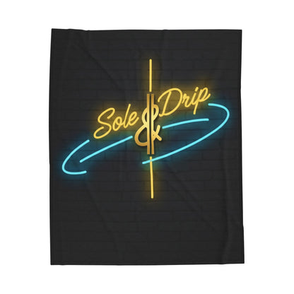 Sole & Drip Neon Velveteen Plush Blanket