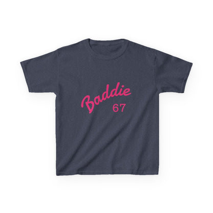 Kids Tee — Pink “Baddie 67” Front & “Slay” Back Graphic - Sole & Drip