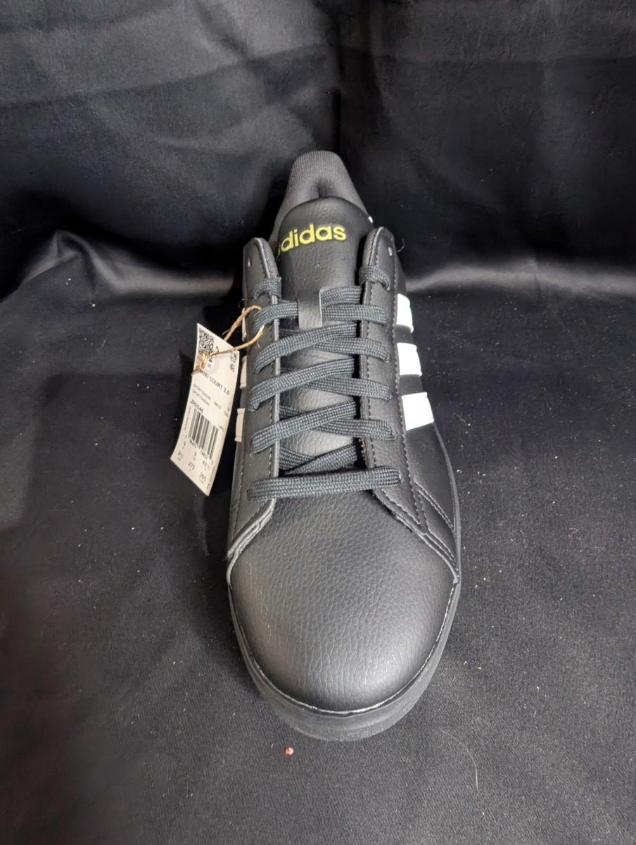NEW NIB Adidas Grand Court 2.0 Black White Men's Size 9.5 Retro Casual JR0546 - Sole & Drip