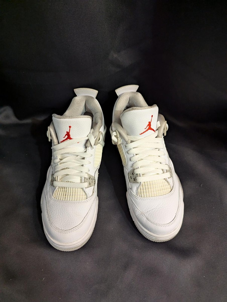 Jordan 4 Retro GS "White Oreo" Size 6.5Y Used VGC w/ Box CT8527 - 100 Speckle - Sole & Drip