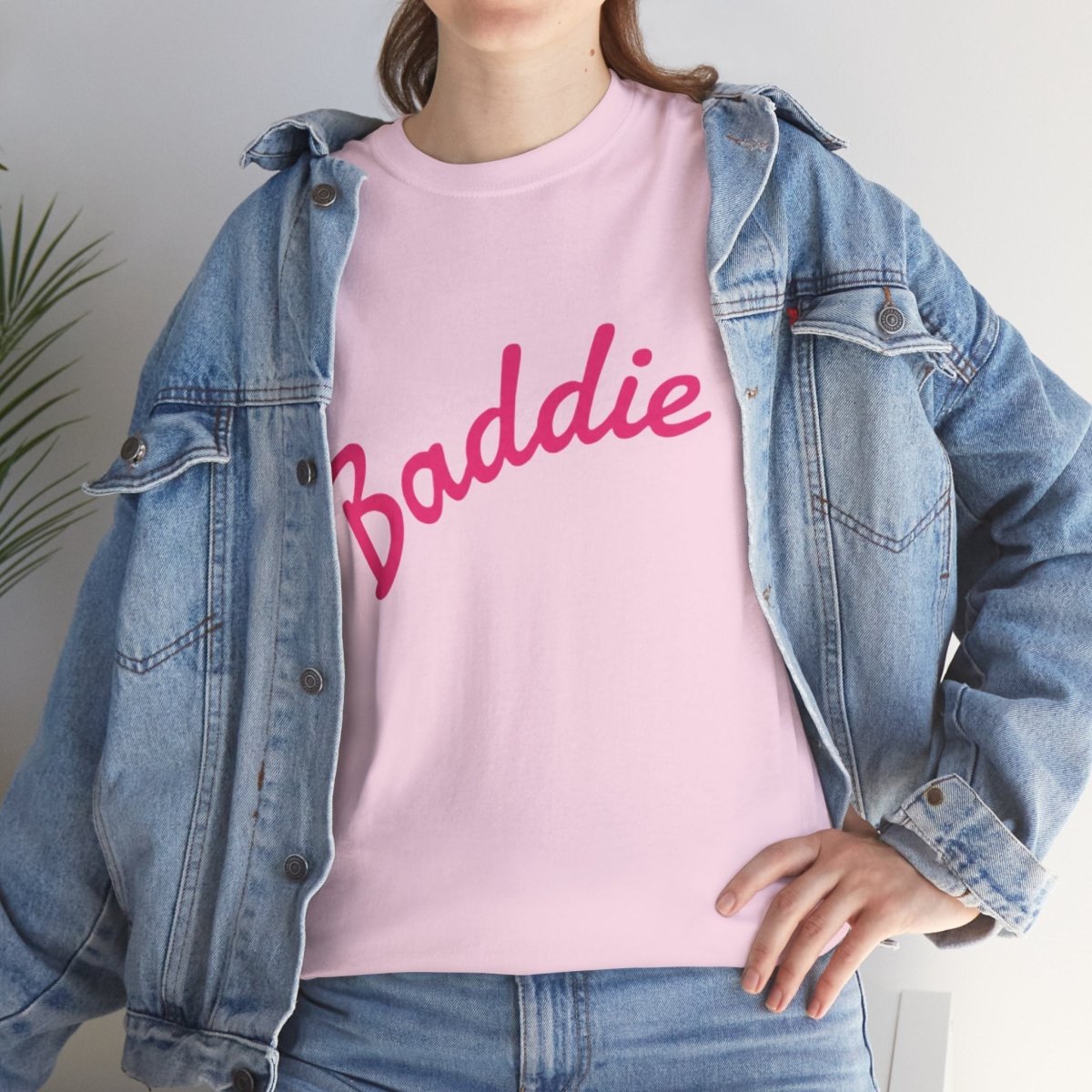 Baddie Script Tee — Pink Retro Graphic T‑Shirt - Sole & Drip