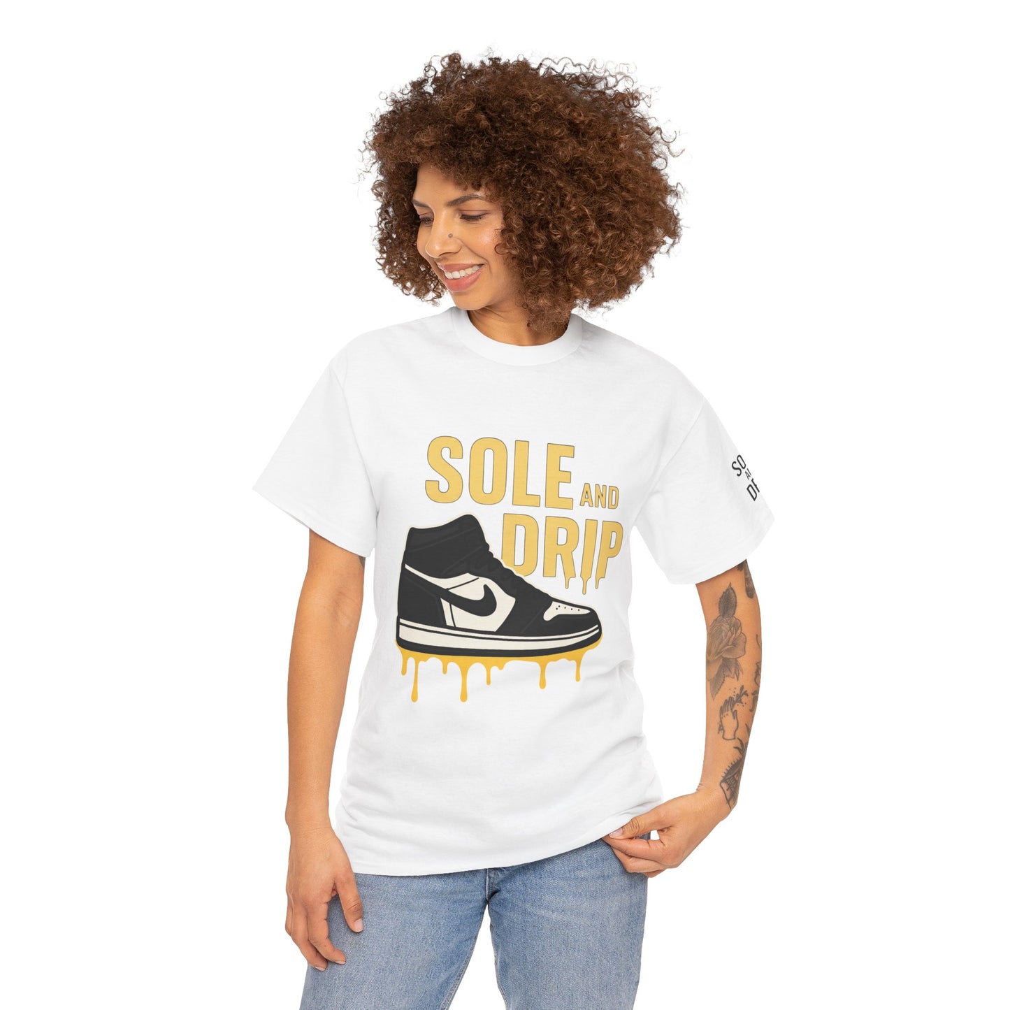 Sole and Drip Short Sleeve Tee — Sneaker Graphic Shirt with 'SOLE AND DRIP' Design