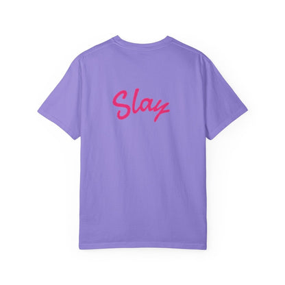 Baddie 67 T-Shirt — Pink Script "Baddie" Front & "Slay" Back - Sole & Drip