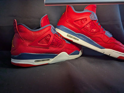 Jordan 4 Retro SE "FIBA" Red Blue Size 13 Used VGC CI1184 - 617 minor Sole Flaw - Sole & Drip