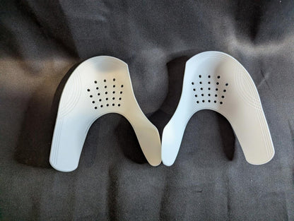 2 - Pack Crease Guards Shoe Shields Sneaker Toe Box Protector Large (White/Black) - Sole & Drip