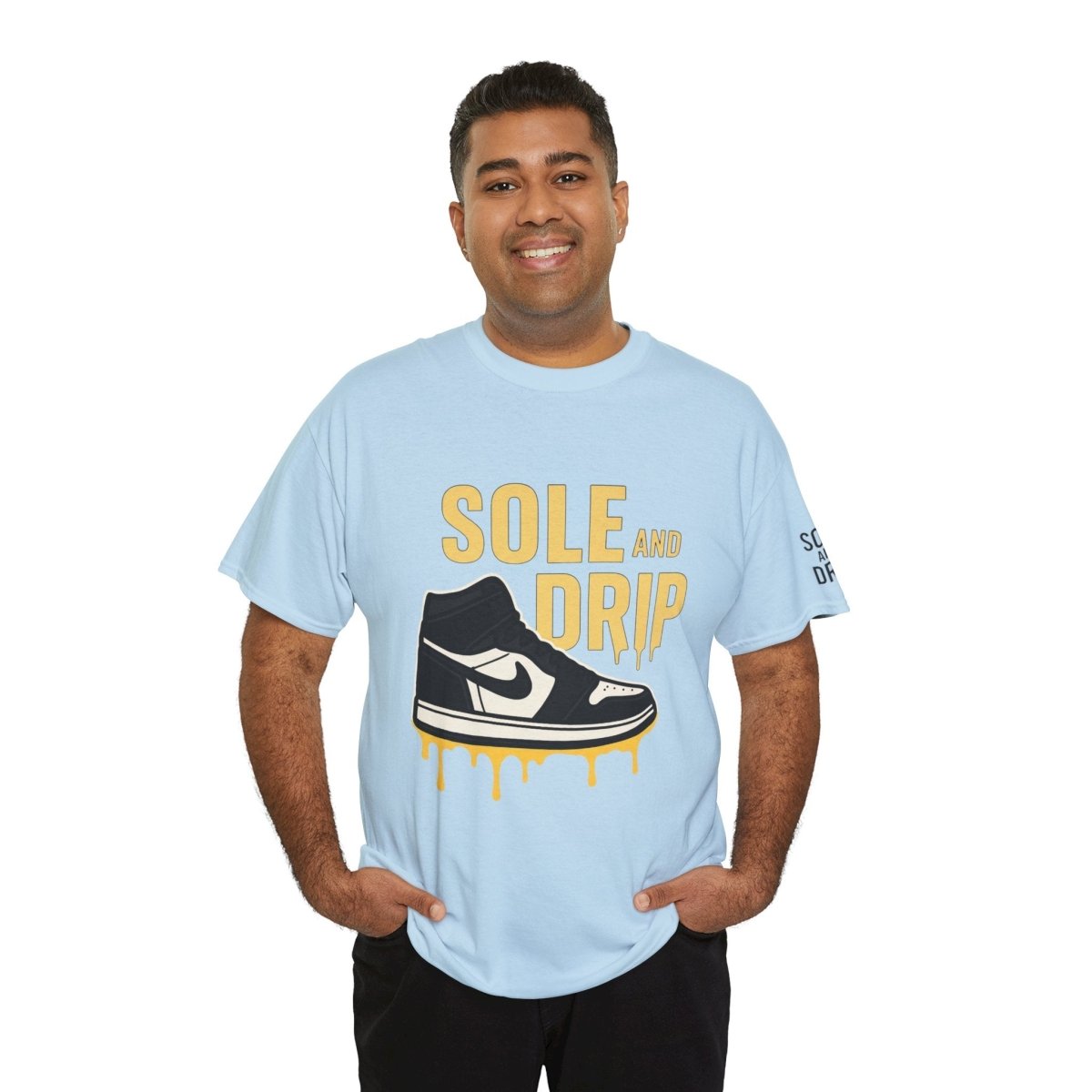 Sole and Drip Short Sleeve Tee — Sneaker Graphic Shirt with 'SOLE AND DRIP' Design - Sole & Drip