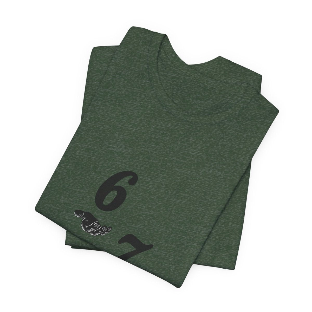 6 7 W hands Tee — Minimal 6 7 w/hands Graphic T-Shirt - Sole & Drip