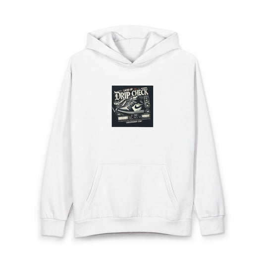 Drip Check Sneaker Graphic Hoodie — Retro Streetwear Pullover