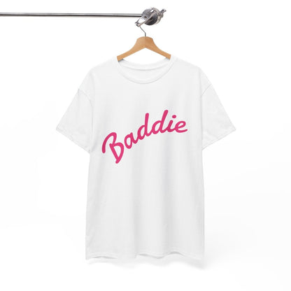 Baddie Script Tee — Pink Retro Graphic T‑Shirt - Sole & Drip