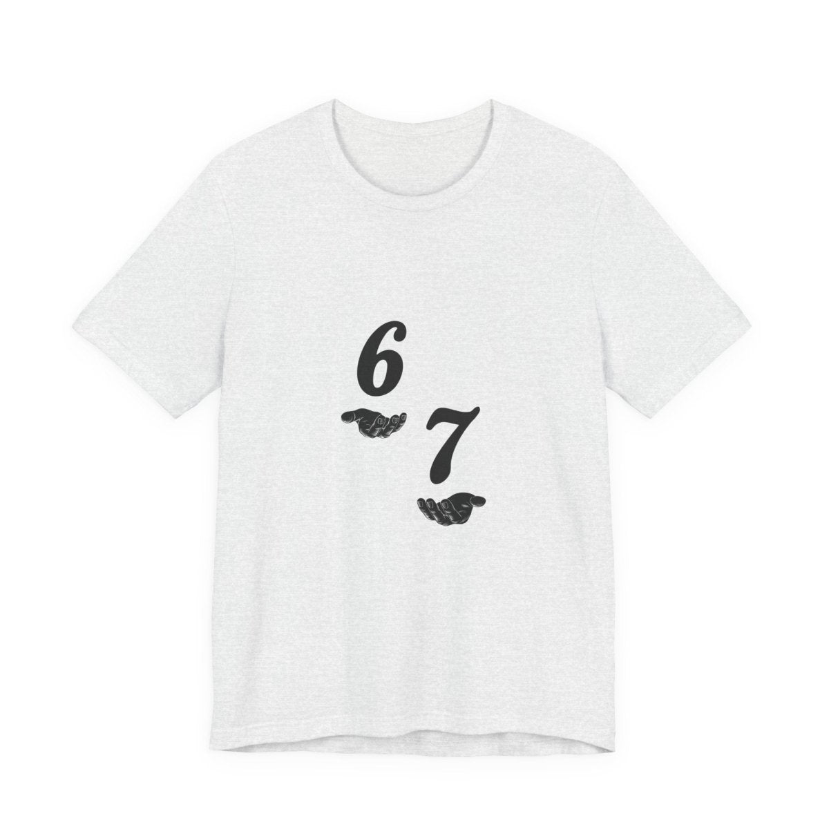6 7 W hands Tee — Minimal 6 7 w/hands Graphic T-Shirt - Sole & Drip