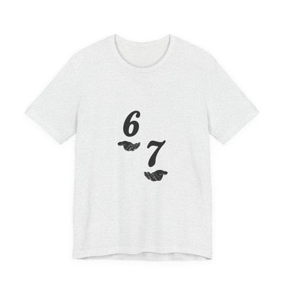 6 7 W hands Tee — Minimal 6 7 w/hands Graphic T-Shirt - Sole & Drip