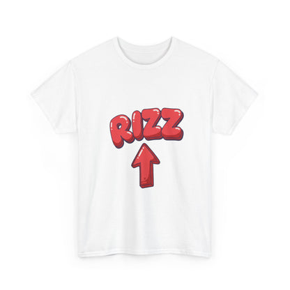 Adult Tee — Playful "RIZZ" Arrow Graphic Shirt