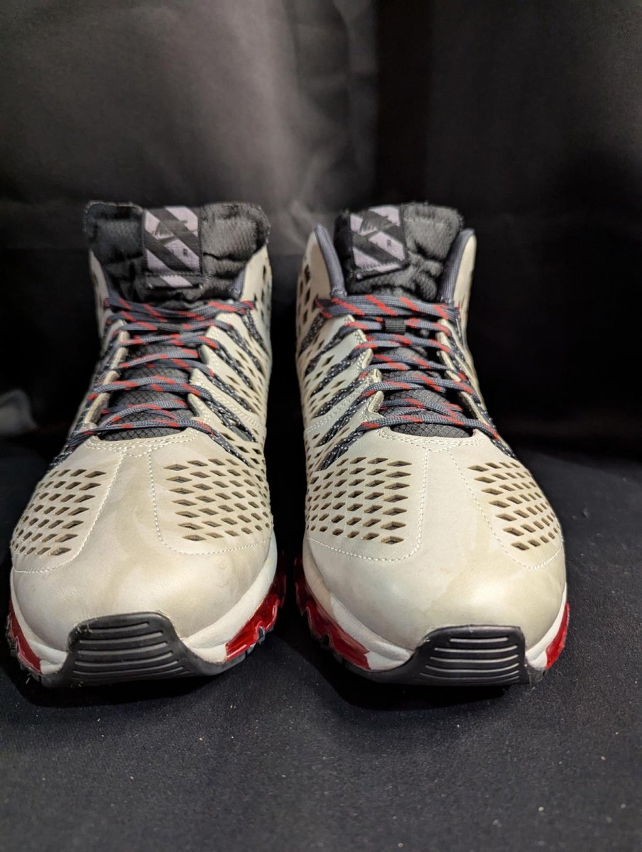 Nike Air Max Graviton Mid Silver Chilling Red US 13 Used w/ Box 616045 - 006 - Sole & Drip