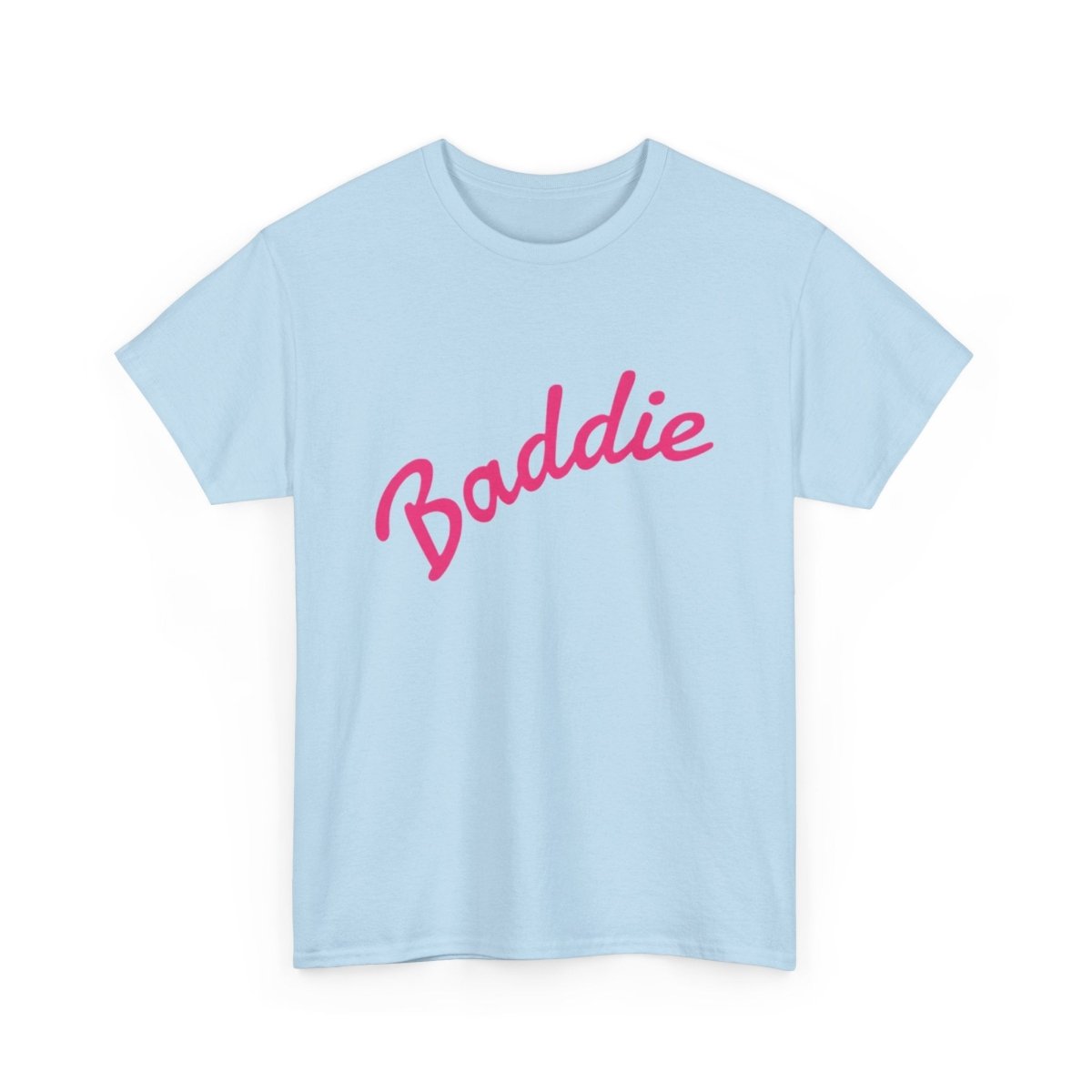 Baddie Script Tee — Pink Retro Graphic T‑Shirt - Sole & Drip