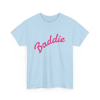 Baddie Script Tee — Pink Retro Graphic T‑Shirt - Sole & Drip