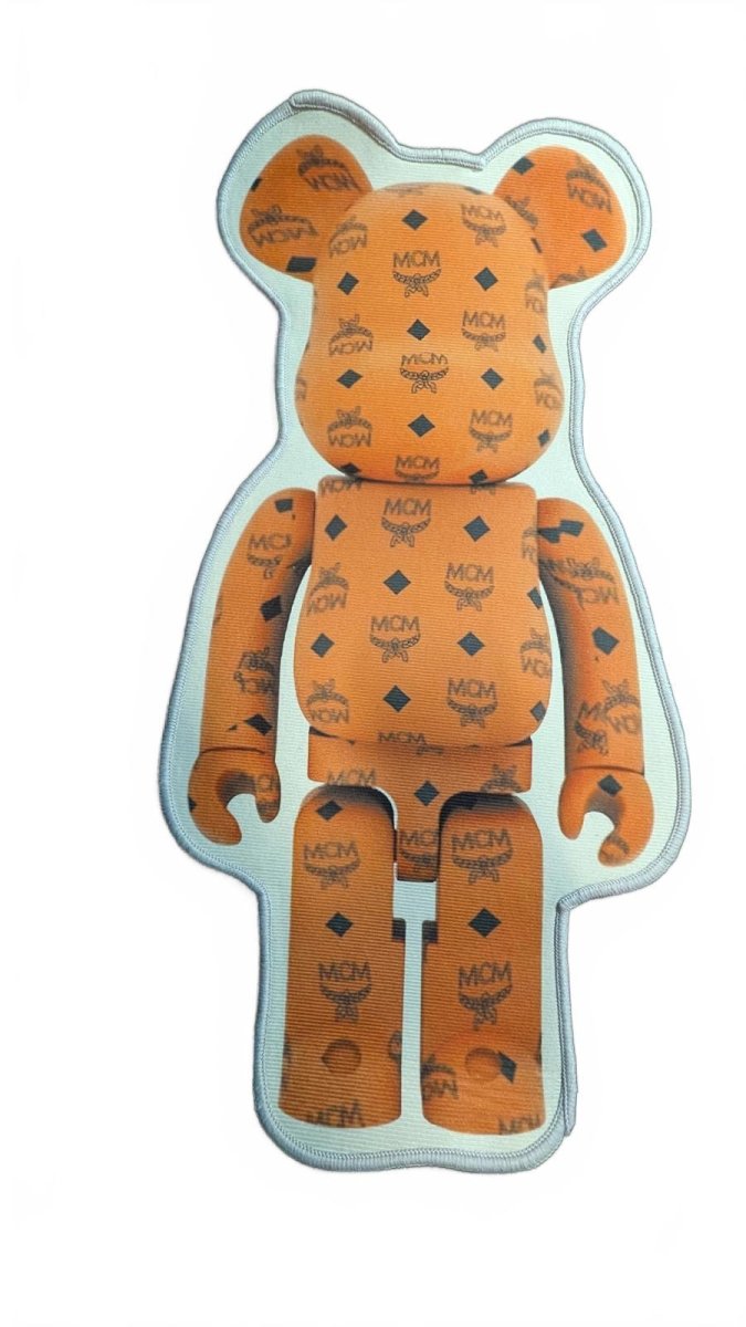 NEW Hypebeast MCM Monogram x Bearbrick Figure Rug 31" Die - Cut Accent Mat - Sole & Drip