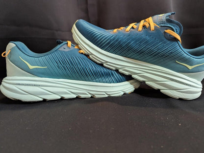 HOKA ONE ONE Rincon 3 Running Shoe Deep Lagoon/Ocean Mist Size 13 Used VGC - Sole & Drip