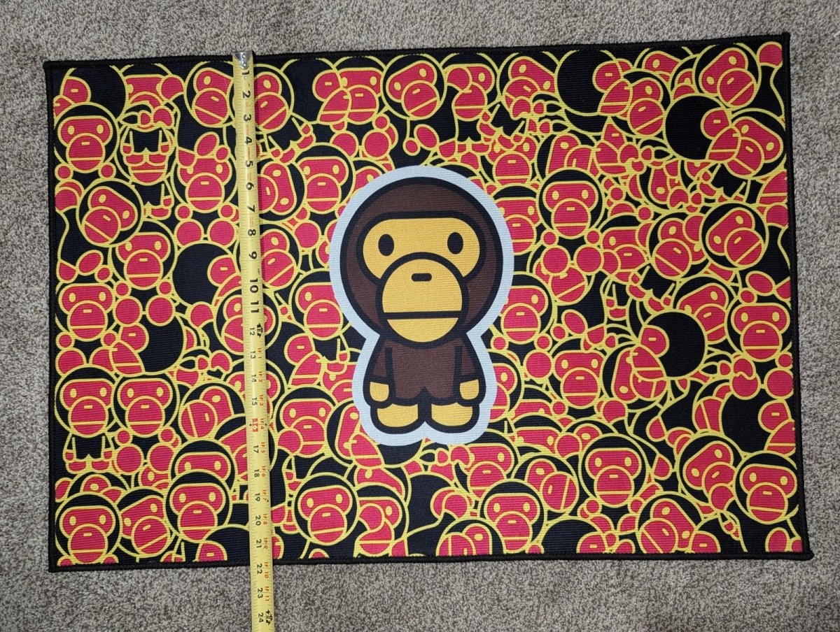NEW Hypebeast BAPE Baby Milo All Over Print Rug 33x22" A Bathing Ape Streetwear - Sole & Drip