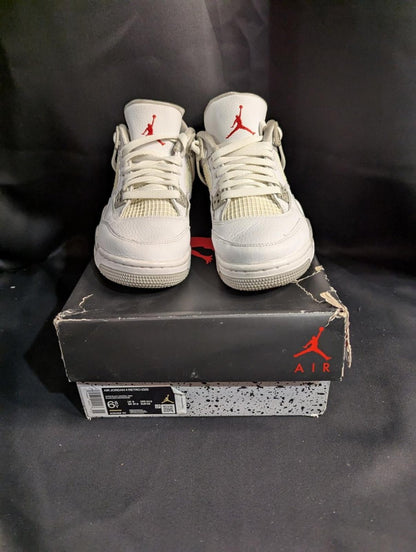 Jordan 4 Retro GS "White Oreo" Size 6.5Y Used VGC w/ Box CT8527 - 100 Speckle - Sole & Drip