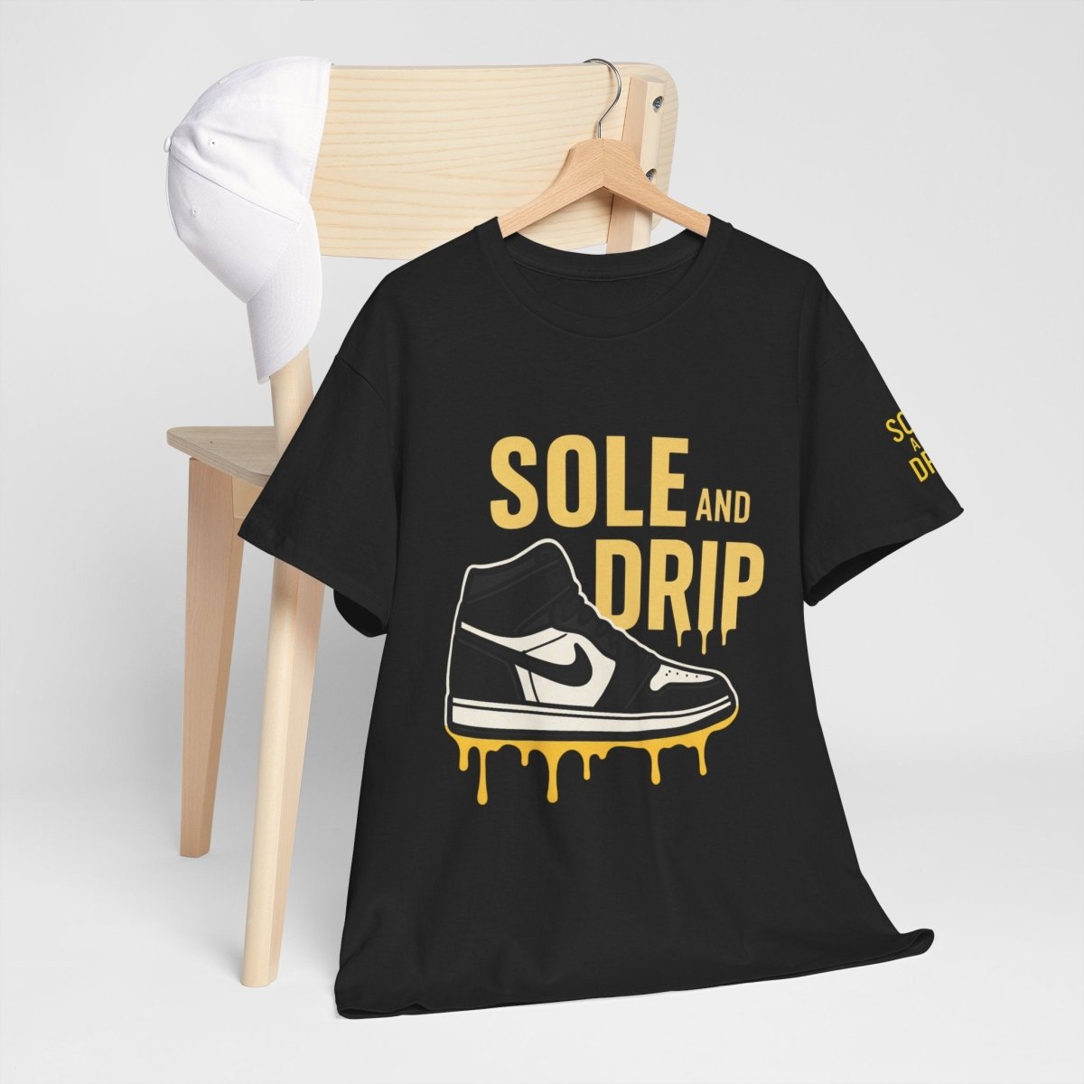 Sole and Drip Short Sleeve Tee — Sneaker Graphic Shirt with 'SOLE AND DRIP' Design - Sole & Drip