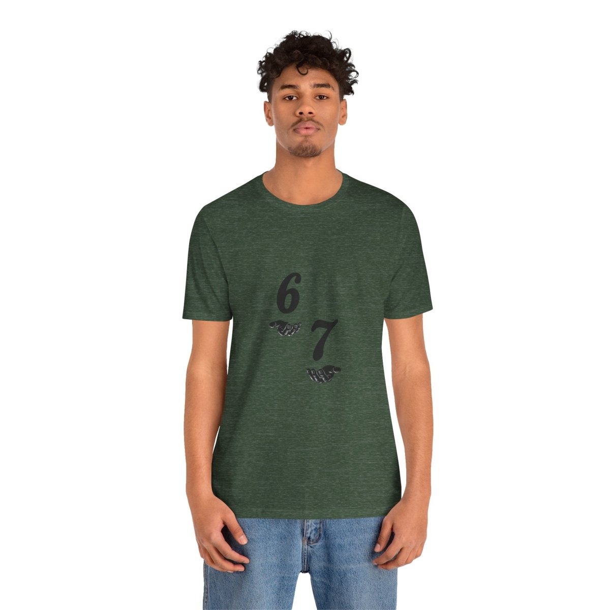 6 7 W hands Tee — Minimal 6 7 w/hands Graphic T-Shirt - Sole & Drip