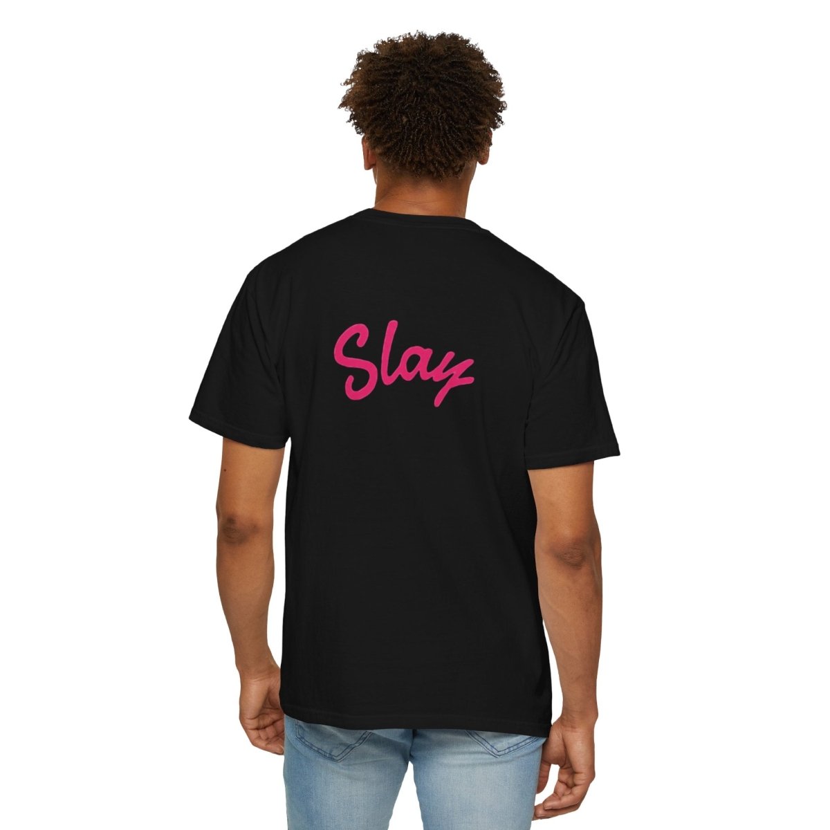 Baddie 67 T-Shirt — Pink Script "Baddie" Front & "Slay" Back - Sole & Drip