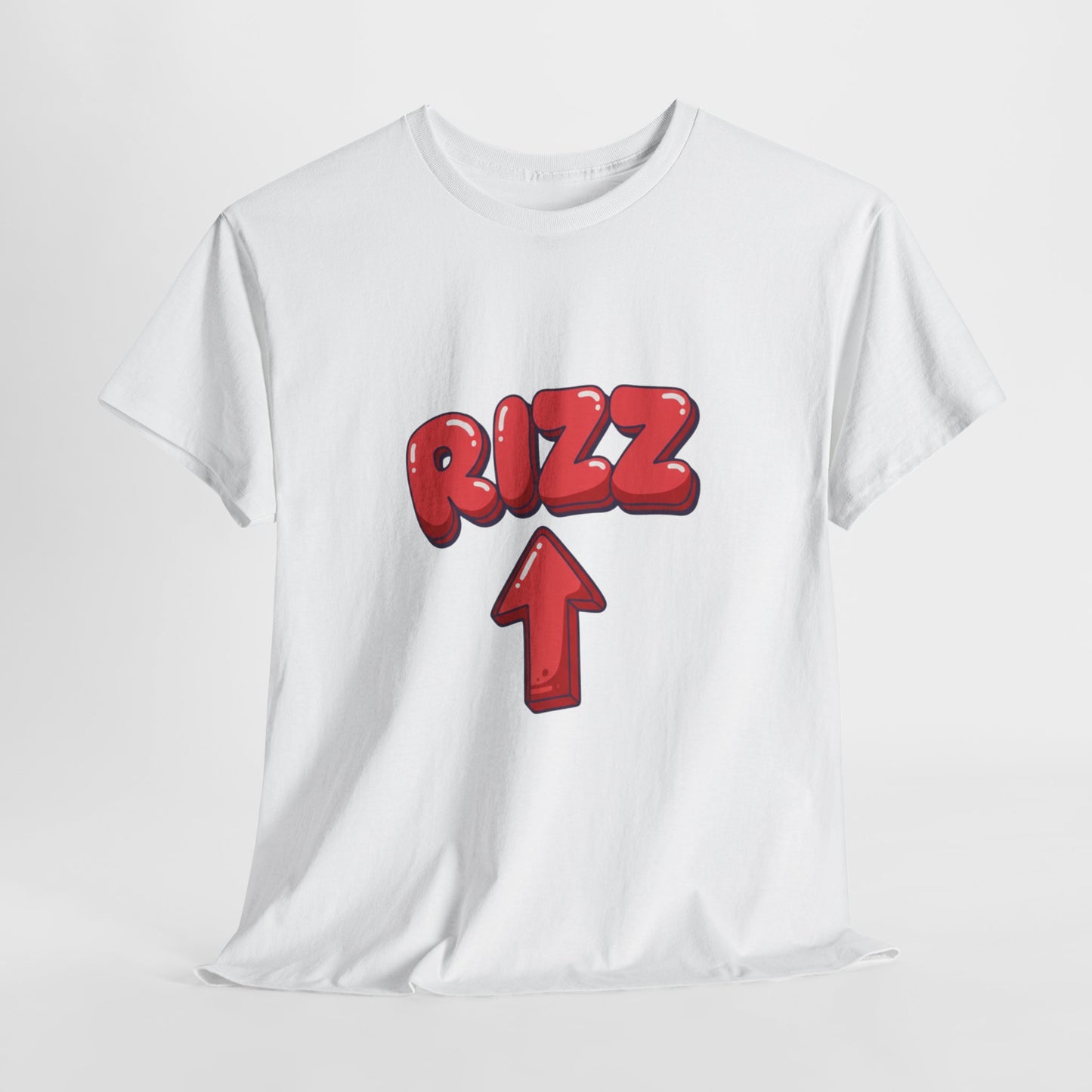 Adult Tee — Playful "RIZZ" Arrow Graphic Shirt