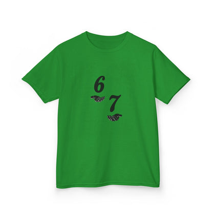 Kids Tee “6 7” Minimalist Graphic — Six Seven Backprint