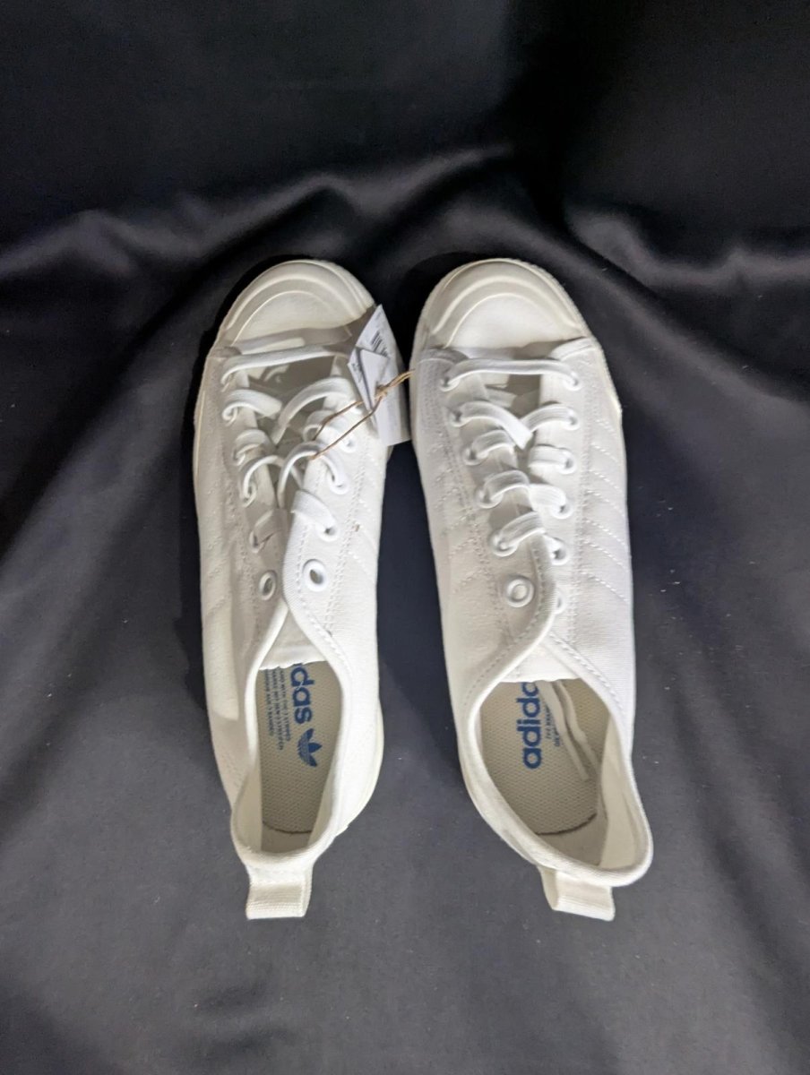 NEW NIB Adidas Nizza RF "Triple White" Canvas Retro Size 8.5 EF1883 Clean Look - Sole & Drip