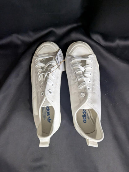 NEW NIB Adidas Nizza RF "Triple White" Canvas Retro Size 8.5 EF1883 Clean Look - Sole & Drip