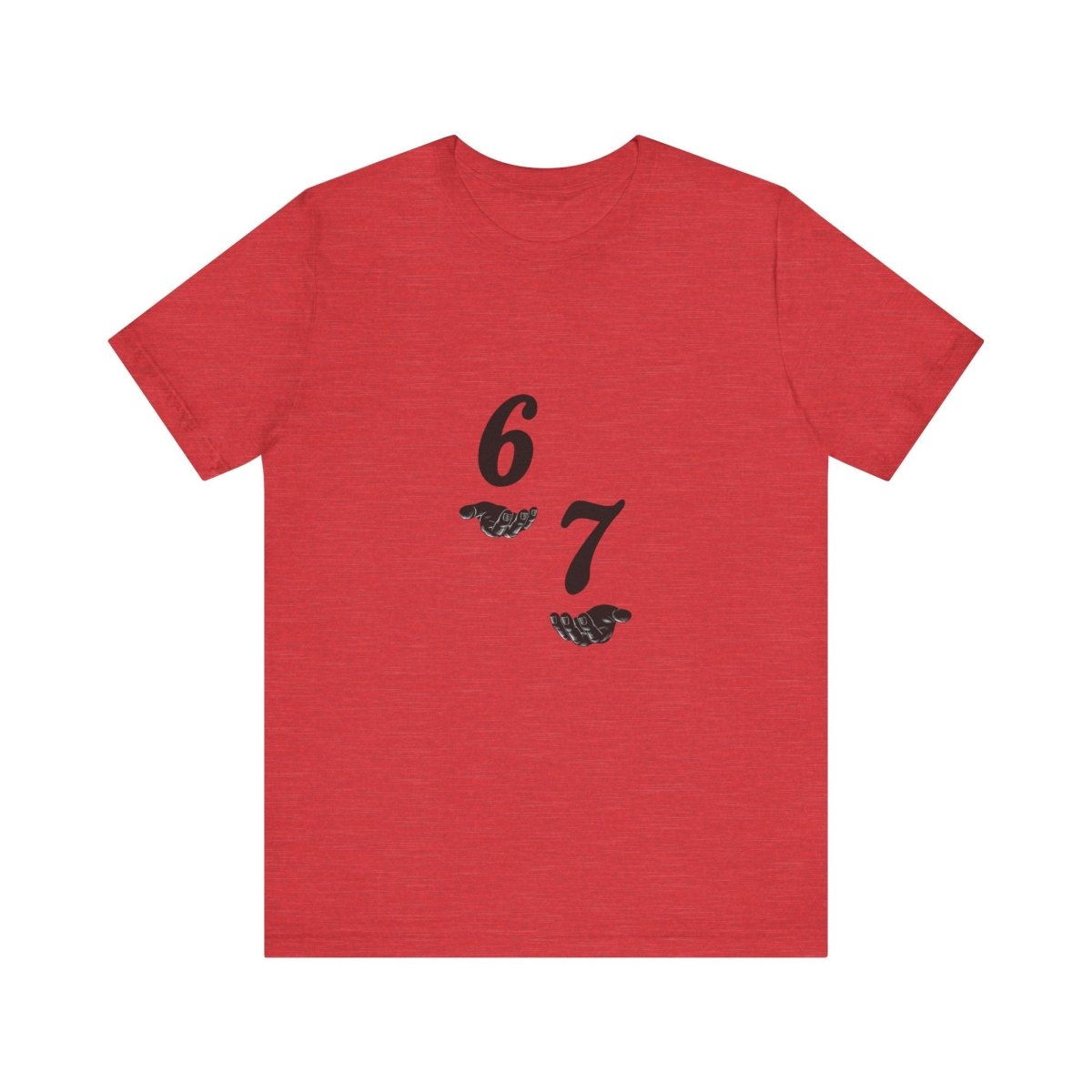 6 7 W hands Tee — Minimal 6 7 w/hands Graphic T-Shirt - Sole & Drip