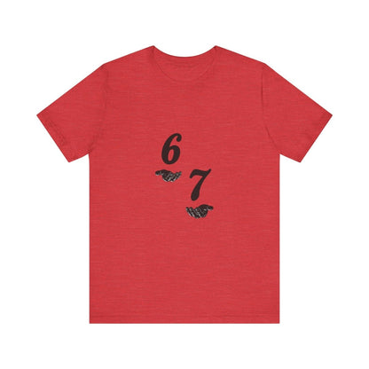 6 7 W hands Tee — Minimal 6 7 w/hands Graphic T-Shirt - Sole & Drip