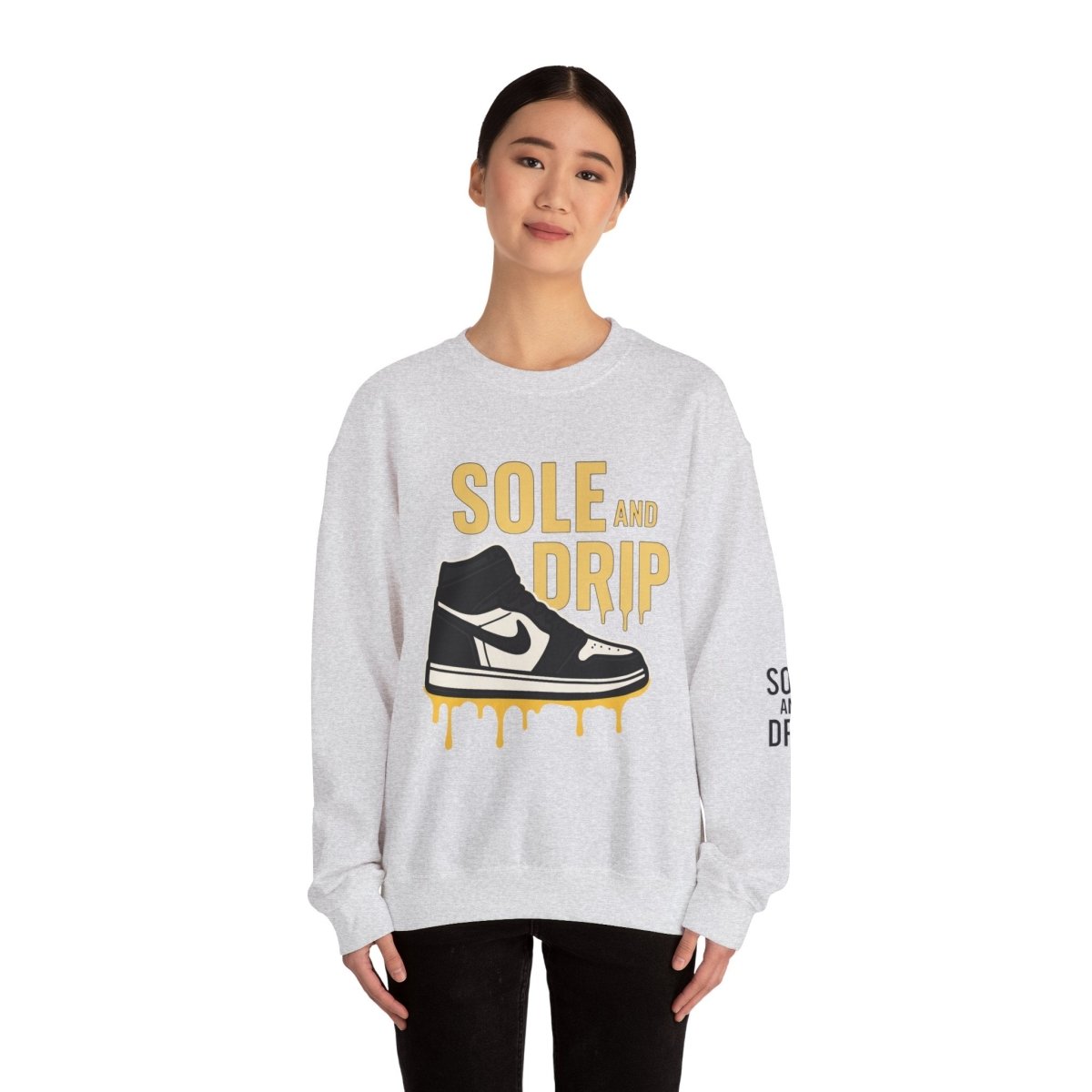 Sole and Drip Sweatshirt — Sneaker Graphic Shirt with 'SOLE AND DRIP' Design - Sole & Drip