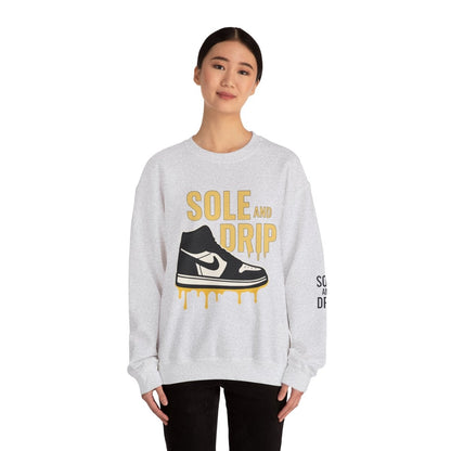 Sole and Drip Sweatshirt — Sneaker Graphic Shirt with 'SOLE AND DRIP' Design - Sole & Drip