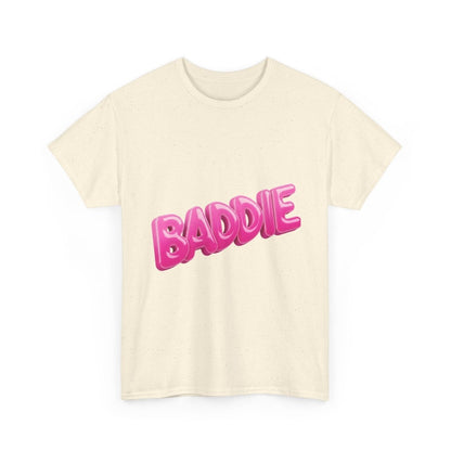 Baddie Pink Bubble Text Tee - Trendy Graphic T-Shirt - Sole & Drip