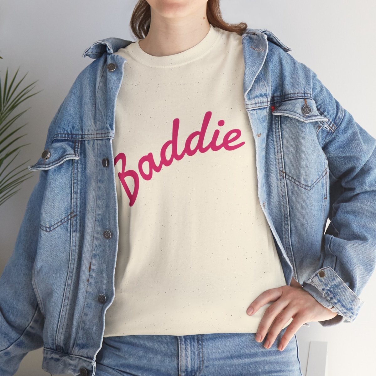 Baddie Script Tee — Pink Retro Graphic T‑Shirt - Sole & Drip