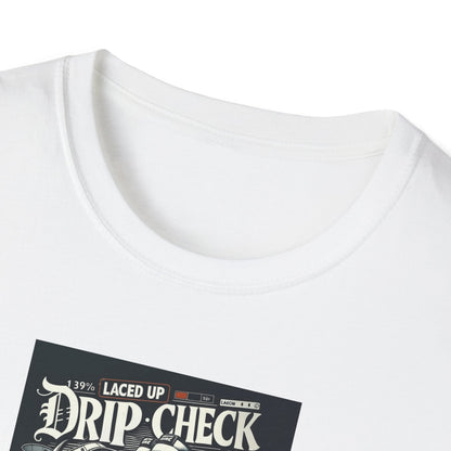 Drip Check Sneaker Tee — Vintage Shoe Care Graphic T-Shirt