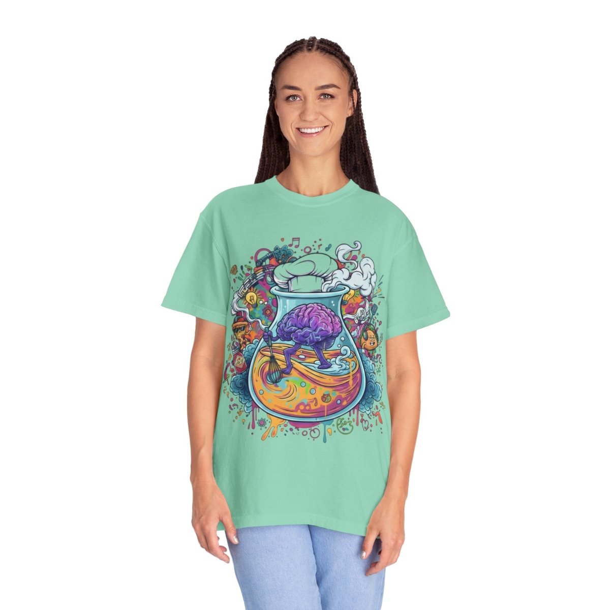 "Let Me Cook" T-Shirt — Colorful Chef Brain Illustration - Sole & Drip